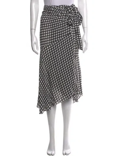 Pre-owned Silvia Tcherassi Plaid Print Midi Length Skirt In Blue