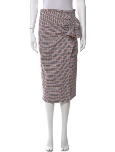 Pre-owned Silvia Tcherassi Plaid Print Midi Length Skirt In Multi