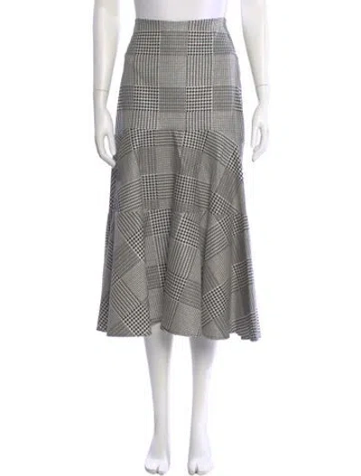 Pre-owned Silvia Tcherassi Plaid Print Midi Length Skirt W/ Tags In Black