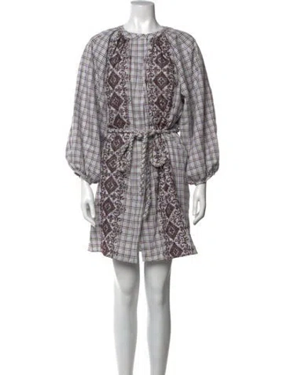 Pre-owned Silvia Tcherassi Plaid Print Mini Dress In Blue