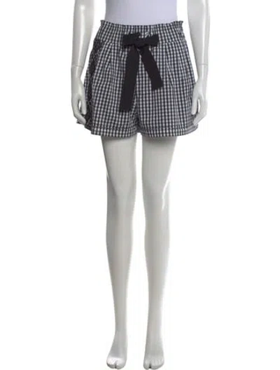 Pre-owned Silvia Tcherassi Plaid Print Mini Shorts In Gray