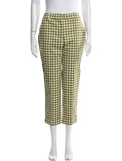 Pre-owned Silvia Tcherassi Plaid Print Straight Leg Pants In Multi