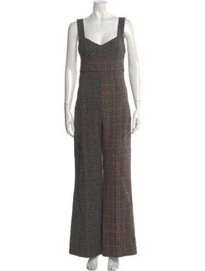 Pre-owned Silvia Tcherassi Plaid Print V-neck Jumpsuit In Multicolor