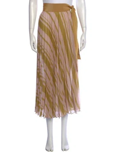 Pre-owned Silvia Tcherassi Pleated Accents Midi Length Skirt In Neutral