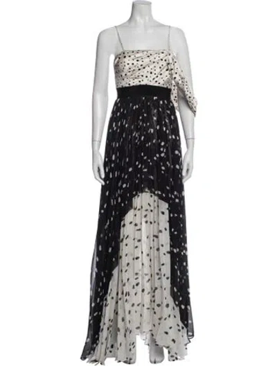 Pre-owned Silvia Tcherassi Polka Dot Print Long Dress In Black