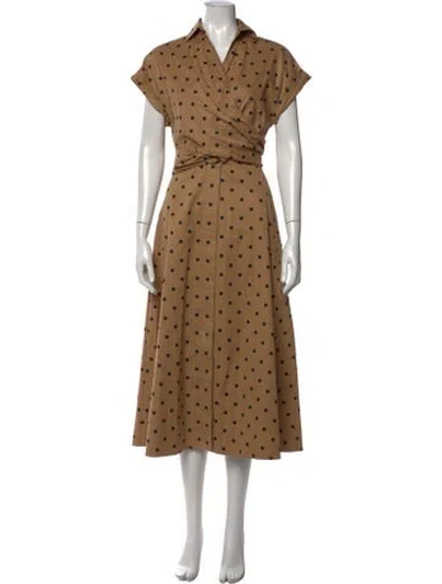 Pre-owned Silvia Tcherassi Polka Dot Print Long Dress In Neutrals