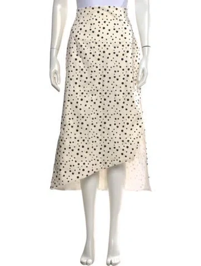 Pre-owned Silvia Tcherassi Polka Dot Print Midi Length Skirt W/ Tags In White