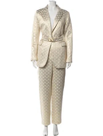 Pre-owned Silvia Tcherassi Polka Dot Print Pantsuit In Neutrals