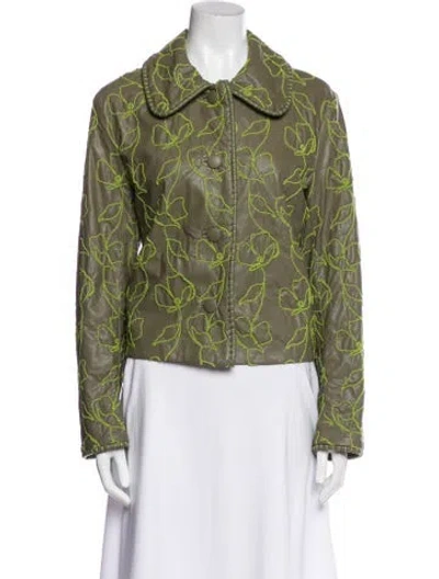 Pre-owned Silvia Tcherassi Printed Jacket In Green