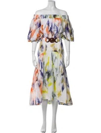 Pre-owned Silvia Tcherassi Printed Long Dress In Multi