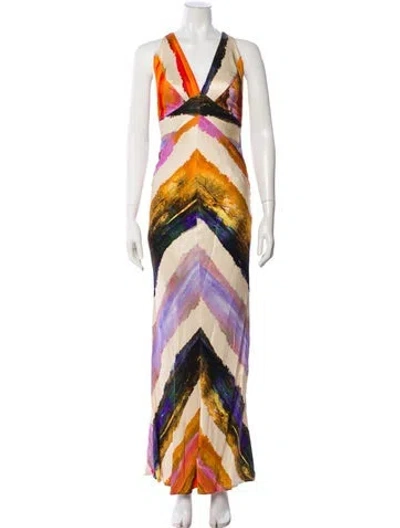 Pre-owned Silvia Tcherassi Printed Long Dress In Multi