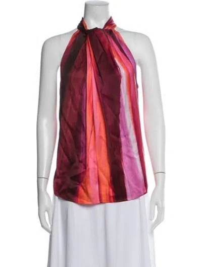 Pre-owned Silvia Tcherassi Printed Long Dress In Red