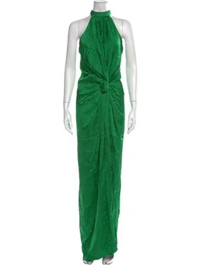Pre-owned Silvia Tcherassi Printed Long Dress W/ Tags In Green