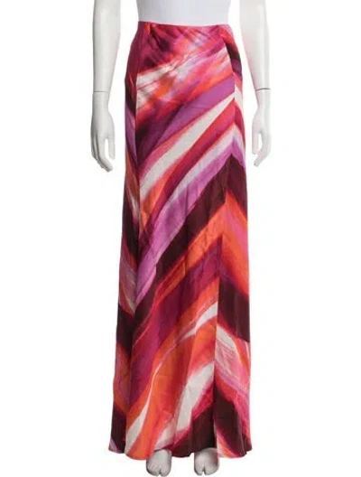 Pre-owned Silvia Tcherassi Printed Long Skirt In Pink