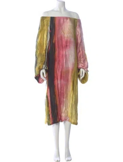 Pre-owned Silvia Tcherassi Printed Midi Length Dress In Multi