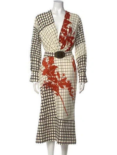 Pre-owned Silvia Tcherassi Printed Midi Length Dress In Multi