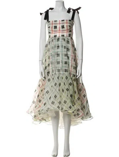 Pre-owned Silvia Tcherassi Printed Midi Length Dress In Neutral