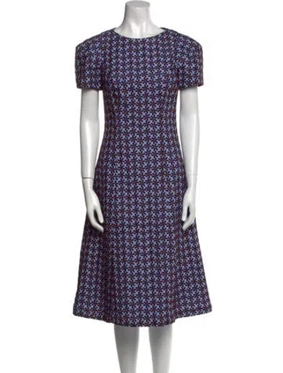 Pre-owned Silvia Tcherassi Printed Midi Length Dress In Purple