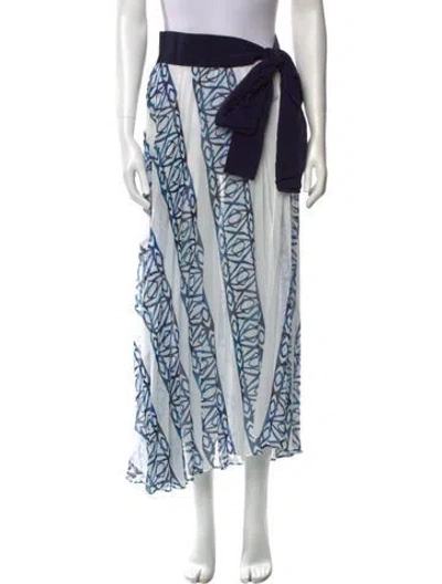 Pre-owned Silvia Tcherassi Printed Midi Length Skirt In Blue