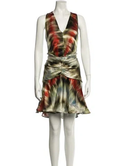 Pre-owned Silvia Tcherassi Printed Mini Dress In Multicolor