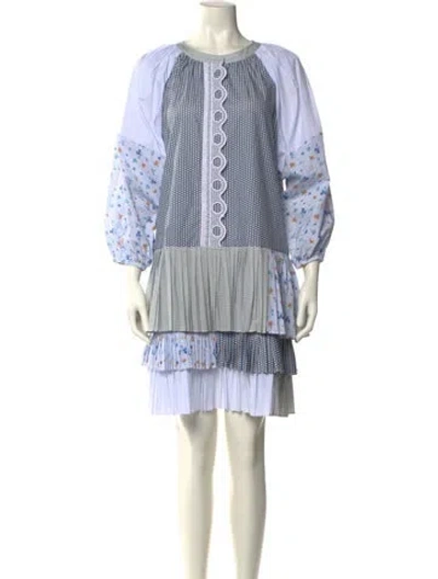 Pre-owned Silvia Tcherassi Printed Mini Dress W/ Tags In Multi