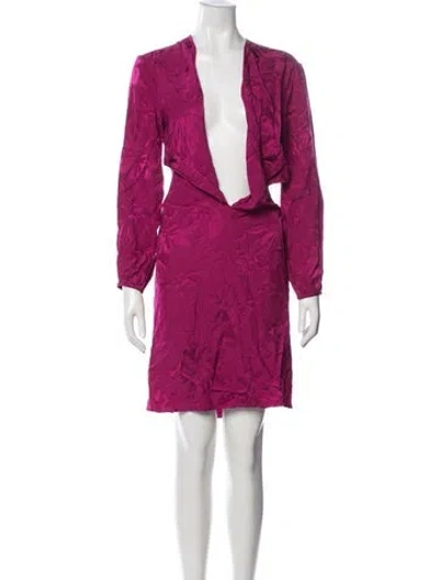 Pre-owned Silvia Tcherassi Printed Mini Dress W/ Tags In Pink
