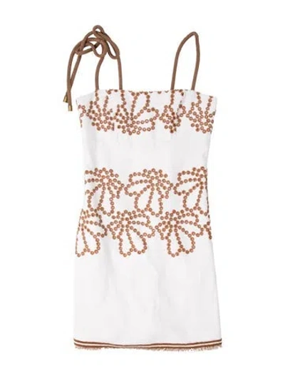 Pre-owned Silvia Tcherassi Printed Mini Dress In White
