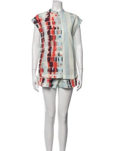 Pre-owned Silvia Tcherassi Printed Short Set In Multicolor