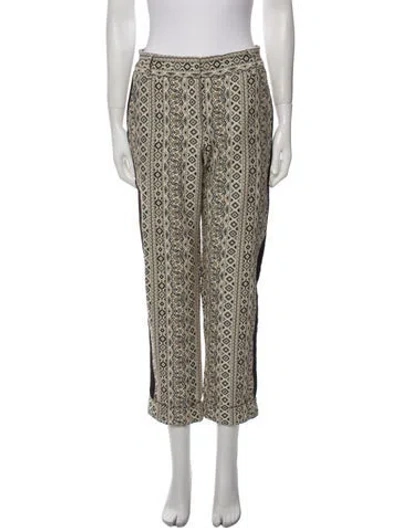 Pre-owned Silvia Tcherassi Printed Straight Leg Pants In Neutral