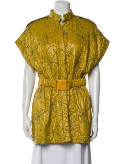 Pre-owned Silvia Tcherassi Printed Vest In Yellow
