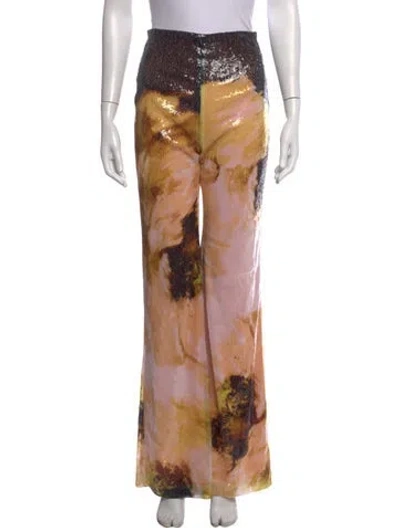 Pre-owned Silvia Tcherassi Printed Wide Leg Pants In Multicolor