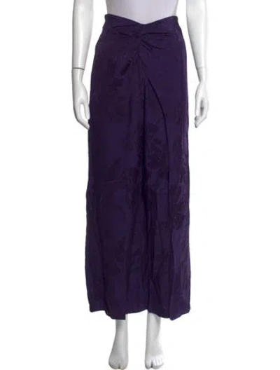 Pre-owned Silvia Tcherassi Printed Wide Leg Pants In Purple