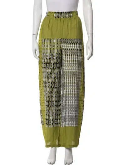 Pre-owned Silvia Tcherassi Printed Wide Leg Pants W/ Tags In Green