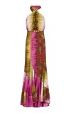 Silvia Tcherassi Raisa Embellished Halter Gown In Multi