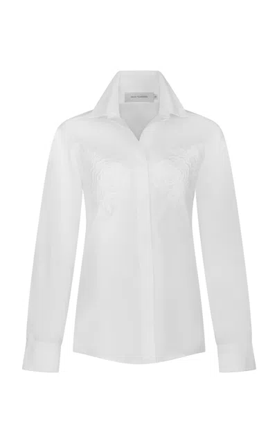 Silvia Tcherassi Raizel Cotton Button-down Shirt In White