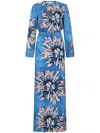 Silvia Tcherassi Ravenna Printed Maxi Dress In Blue