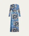 Silvia Tcherassi Ravenna Printed Maxi Dress In Acnoflwr
