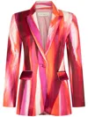 Silvia Tcherassi Rebeca Printed Blazer In Red