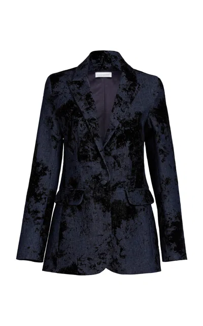 Silvia Tcherassi Rebeca Jacquard Blazer In Blue