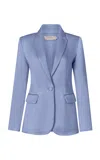 Silvia Tcherassi Rebeca Tailored Blazer In Light Blue