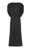 Silvia Tcherassi Reese Slit-sleeve Midi Dress In Black