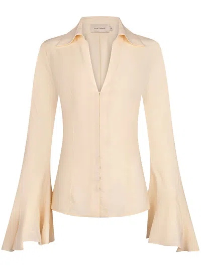 Silvia Tcherassi Reggie Blouse In Neutrals