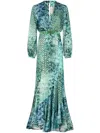 Silvia Tcherassi Remi Gown In Green