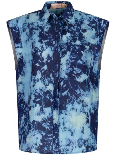 Silvia Tcherassi Rina Blouse In Blue