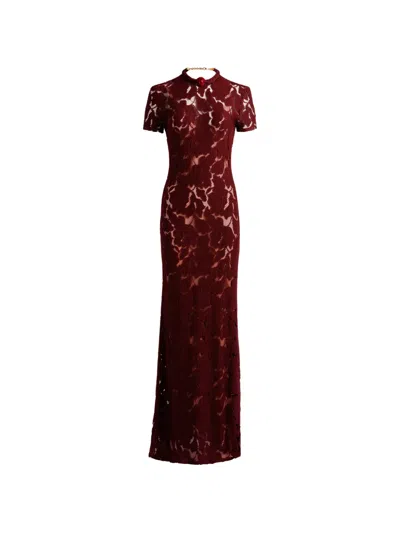 Silvia Tcherassi Rochelle Lace Dress In Red