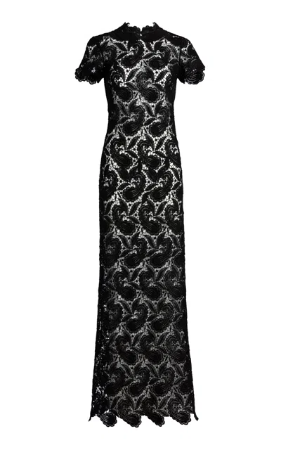 Silvia Tcherassi Roxana Cotton-blend Maxi Dress In Black