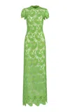Silvia Tcherassi Roxana Lace Cotton-blend Maxi Dress In Green