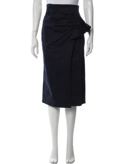 Pre-owned Silvia Tcherassi Ruffle Embellishment Midi Length Skirt In Blue