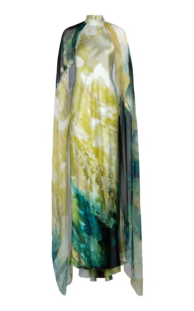 Silvia Tcherassi Sabina Silk-blend Maxi Dress In Multi