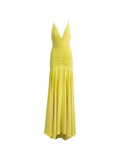 Silvia Tcherassi Sana Ruffled Maxi Dress In Green